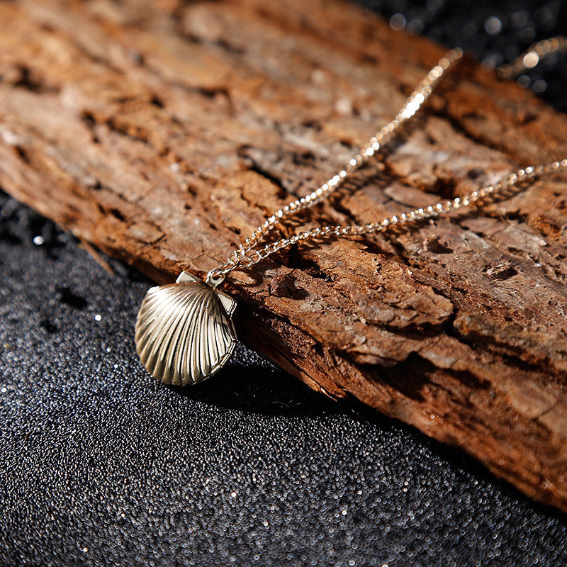 Simple And Sweet Wind Shell Copper Necklace