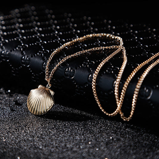 Simple And Sweet Wind Shell Copper Necklace