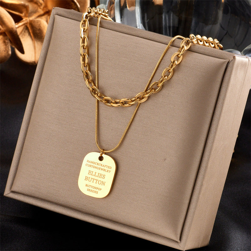 High-end Love Pearl Pendant Multi-layer Chain Necklace