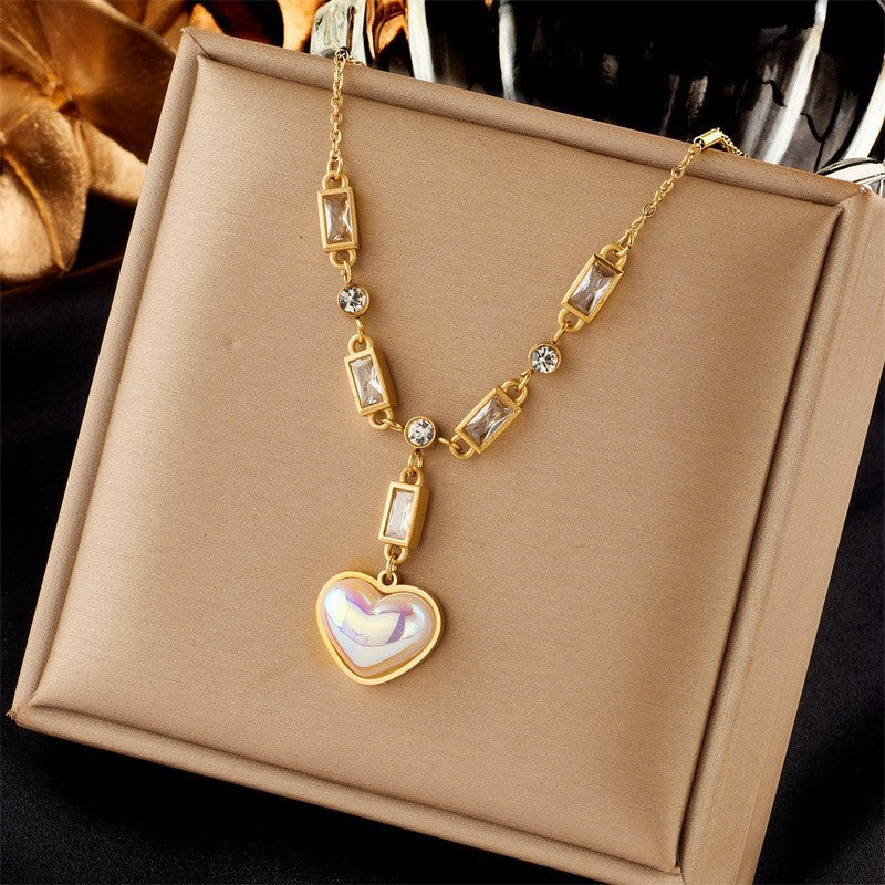 High-end Love Pearl Pendant Multi-layer Chain Necklace