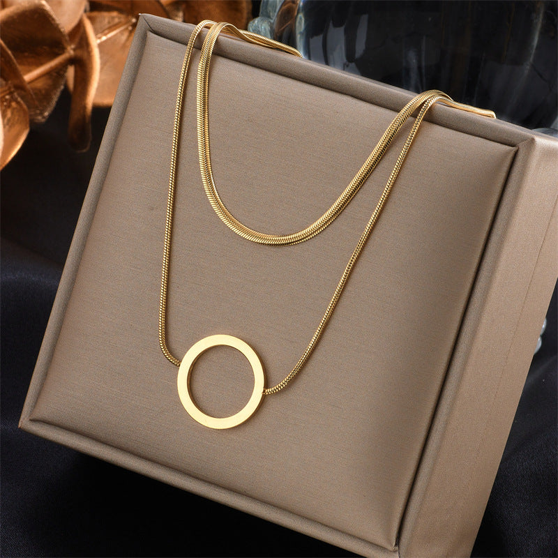 High-end Love Pearl Pendant Multi-layer Chain Necklace