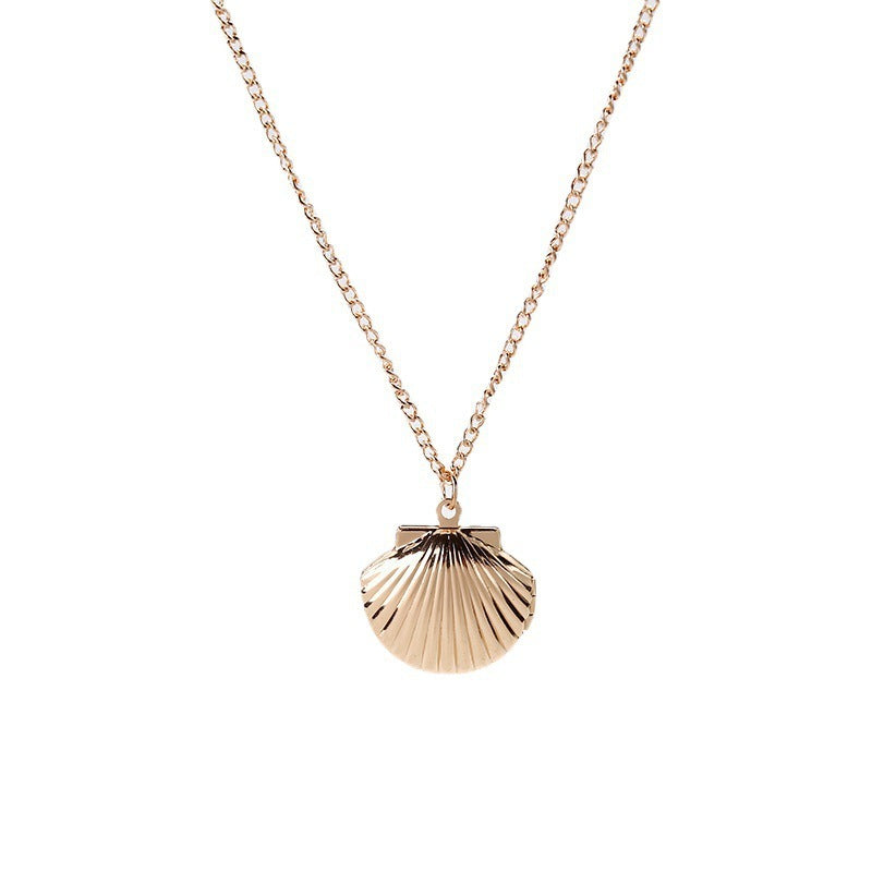 Simple And Sweet Wind Shell Copper Necklace